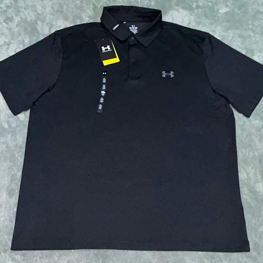 Under Armour UPF50 Performance Golf Short Sleeve Polo Shirt Men’s XL Black